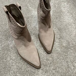 Marc Fisher Taupe Ankle Booties